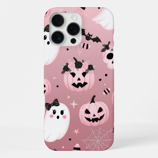 Spooky pink halloween iPhone case (Back)