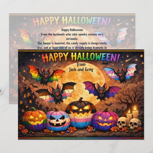 🎃Spooky & Proud Haunted With Pride  Invitation (Front/Back)