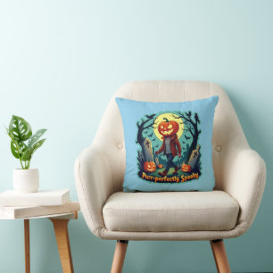 Spooky Pumpkin Art: Perfect for Halloween Decor! Cushion