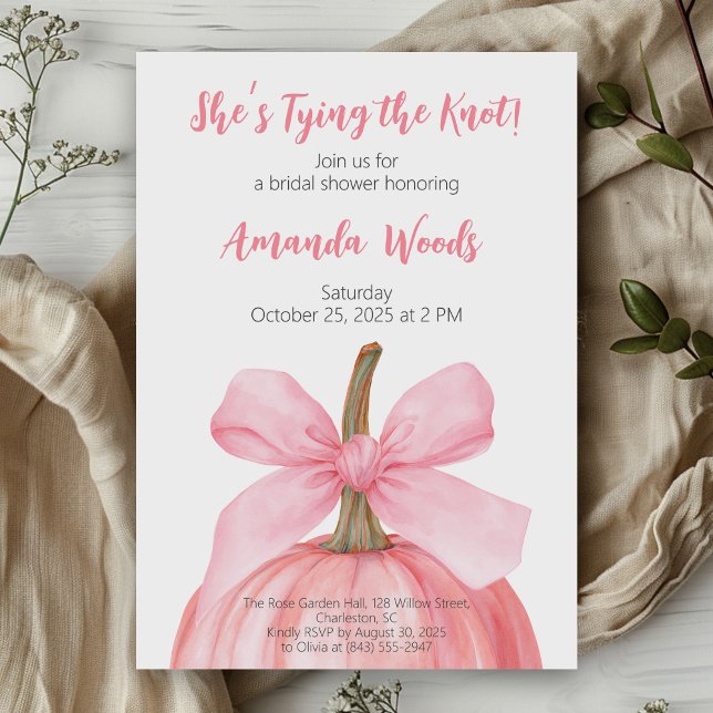Spooky Pumpkin Bridal Shower Invitation (Creator Uploaded)