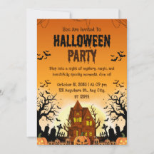 Spooky Pumpkin Carving Halloween Party Invitation