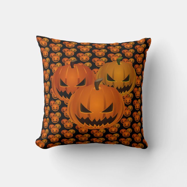 Spooky Pumpkin Cushion (Front)