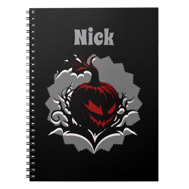 Spooky Pumpkin Custom  Notebook (Front)