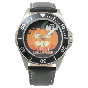 Spooky Pumpkin & Ghost Halloween clock Watch