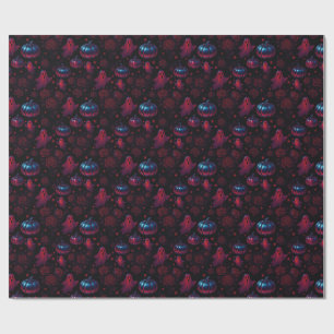 Spooky Pumpkin Ghost Pattern Wrapping Paper