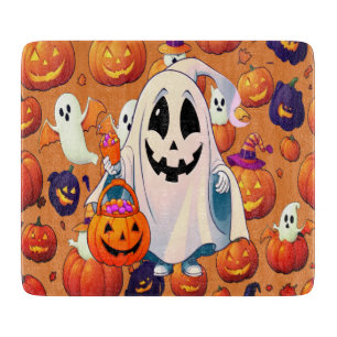 Spooky Pumpkin Glow Cutting Board