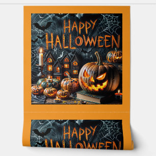 Spooky Pumpkin Glow - Halloween Decoration Wallpaper