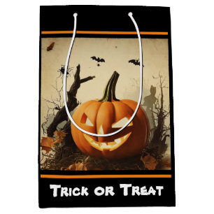 Spooky Pumpkin Halloween Collection Medium Gift Bag