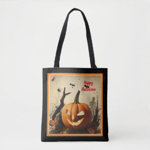 Spooky Pumpkin Halloween Collection Tote Bag