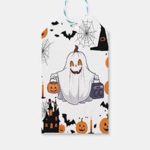 Spooky Pumpkin Halloween Gift Tags