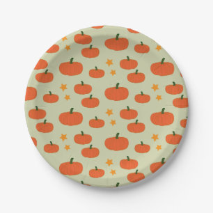 Spooky Pumpkin Halloween Paper Plate