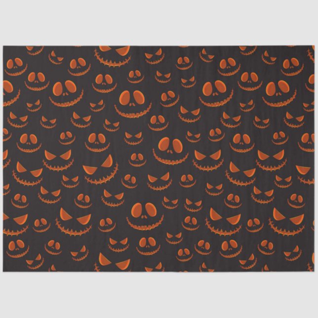 Spooky Pumpkin Halloween Series Design 54 Tissue Paper (Front)