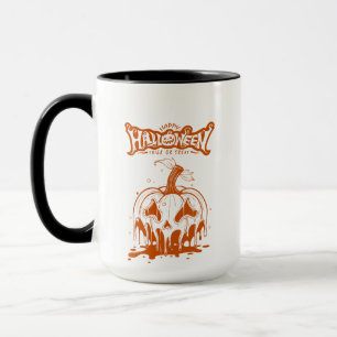 spooky pumpkin Halloween white orang Mug