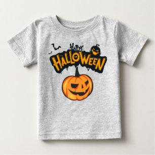 Spooky Pumpkin Happy Halloween  Baby T-Shirt