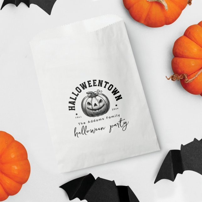 Spooky Pumpkin Jack O Lantern Halloween Party  Favour Bag (Creator Uploaded)