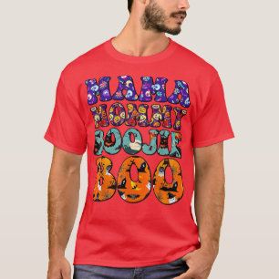 Spooky Pumpkin Mama Mummy Boojie Boo Funny Hallowe T-Shirt