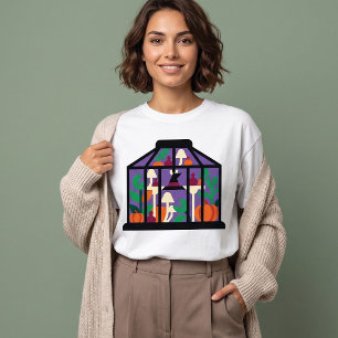Spooky Pumpkin & Mushroom Graphic T-Shirt