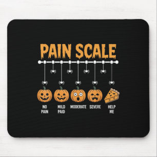 Spooky Pumpkin Pain Scale Trauma Nurse Triage Hall Mouse Pad