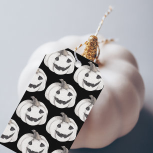 Spooky Pumpkin Pattern   Happy Halloween Gift Tags