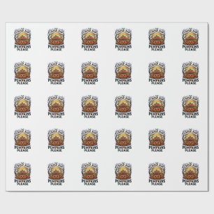 Spooky Pumpkin Shirt Vintage Engraving Fall Hallow Wrapping Paper