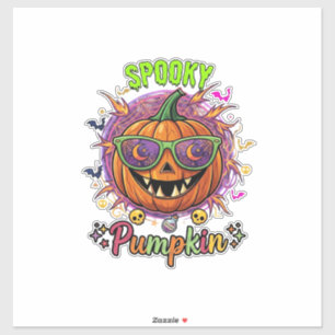 Spooky Pumpkin Sunglasses Moon Cobwebs Skulls