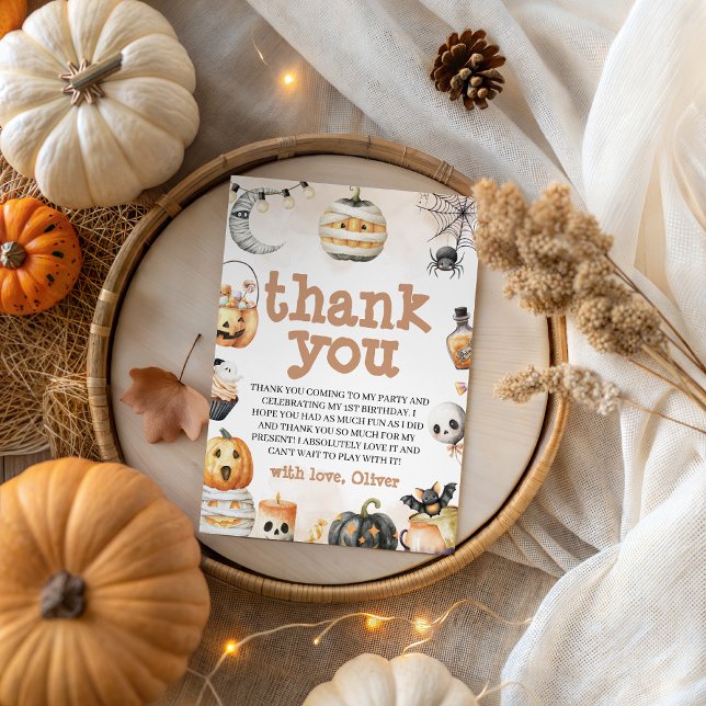 Spooky Pumpkin Thank You Card (Creator Uploaded)
