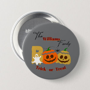 Spooky Pumpkin Trick or Treat Button