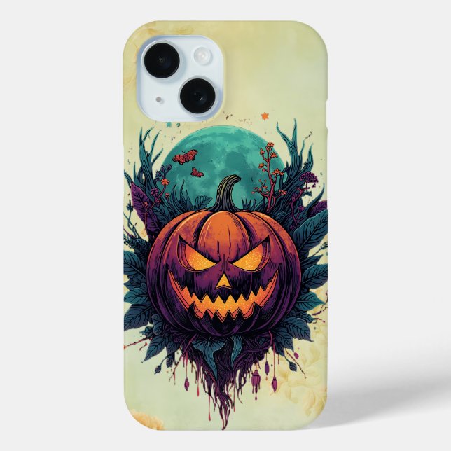 Spooky Pumpkin Under Full Moon Case-Mate iPhone Case (Back)