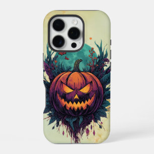 Spooky Pumpkin Under Full Moon iPhone 16 Pro Case