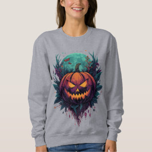 Spooky Pumpkin Under Full Moon Sweatshirt