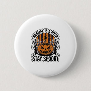 Spooky Pumpkin Witch Vintage Engraving Halloween S 6 Cm Round Badge
