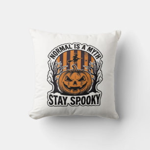 Spooky Pumpkin Witch Vintage Engraving Halloween S Cushion
