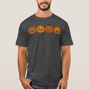 Spooky Pumpkins Face Scary Pumpkin Face Halloween T-Shirt