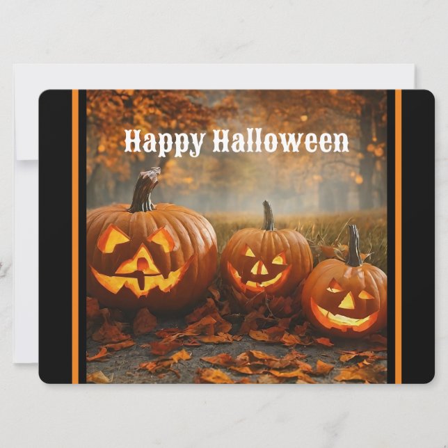 Spooky Pumpkins Family Collection Holiday Card (Front)