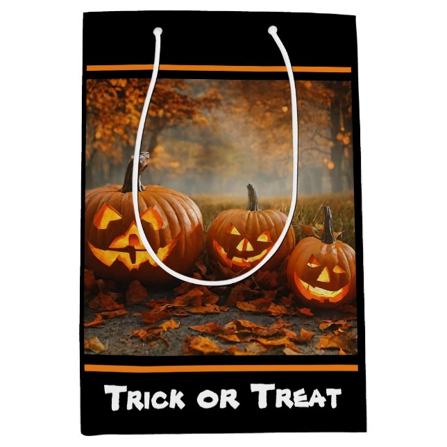 Spooky Pumpkins Family Collection Medium Gift Bag (Front)