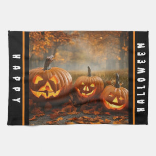 Spooky Pumpkins Family Collection Tea Towel