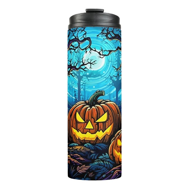 Spooky Pumpkins Halloween  Thermal Tumbler (Front)