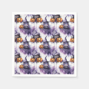 Spooky pumpkins napkin