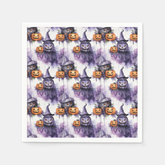 Spooky pumpkins napkin