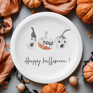 Spooky Pumpkins Party   Happy Halloween Paper Plate