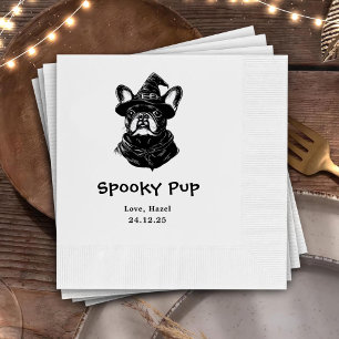 Spooky Pup Custom Pet Cocktail Napkins Wedding