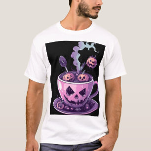 Spooky Purple Pumpkin Brew Coffee Mug Halloween Ar T-Shirt