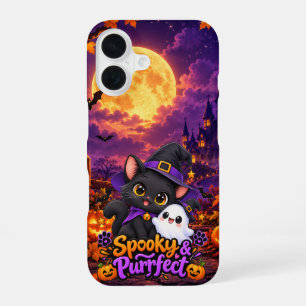 Spooky & Purrfect – Halloween Cat Phone Cas iPhone 16 Case