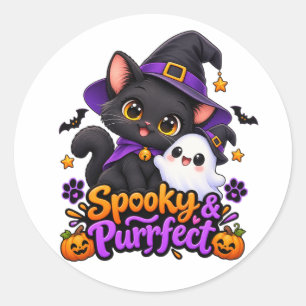 Spooky & Purrfect – Halloween Cat Sticker