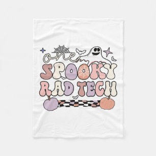 Spooky Radiology Tech Halloween Rad Technologist R Fleece Blanket