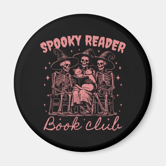 Spooky Reader Book Club D Red Magnet (Front)