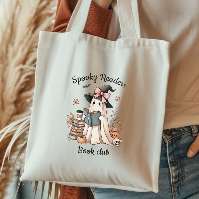 Spooky Readers Book Club Cute Halloween Tote Bag (Creator Uploaded)