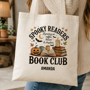 Spooky Readers Book Club Personalised Halloween Tote Bag