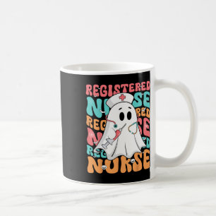Spooky Registered Nurse Ghost Rn Funny Halloween C Coffee Mug