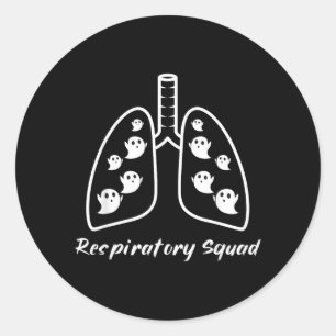 Spooky Respiratory Therapy RT Funny Halloween Classic Round Sticker